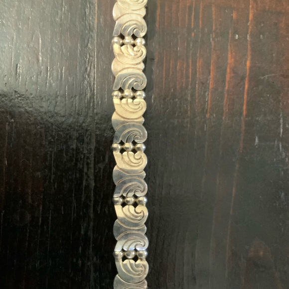 Taxco Mexico Vintage 925 Sterling Silver Bracelet 7.25 - Picture 2 of 4